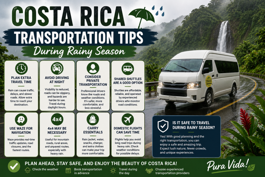 Costa Rica Transportation Tips During Rainy Season