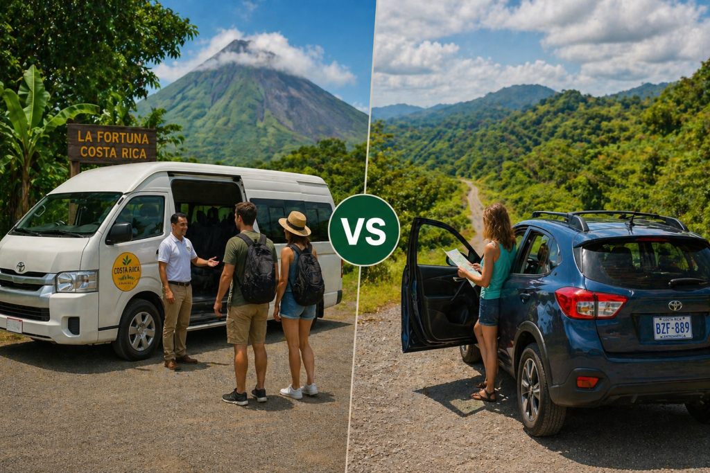 Private Shuttle vs Rental Car